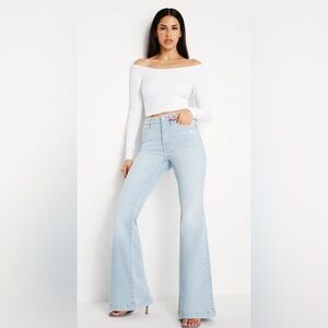 GOOD AMERICAN ALWAYS FITS GOOD LEGS FLARE JEANS